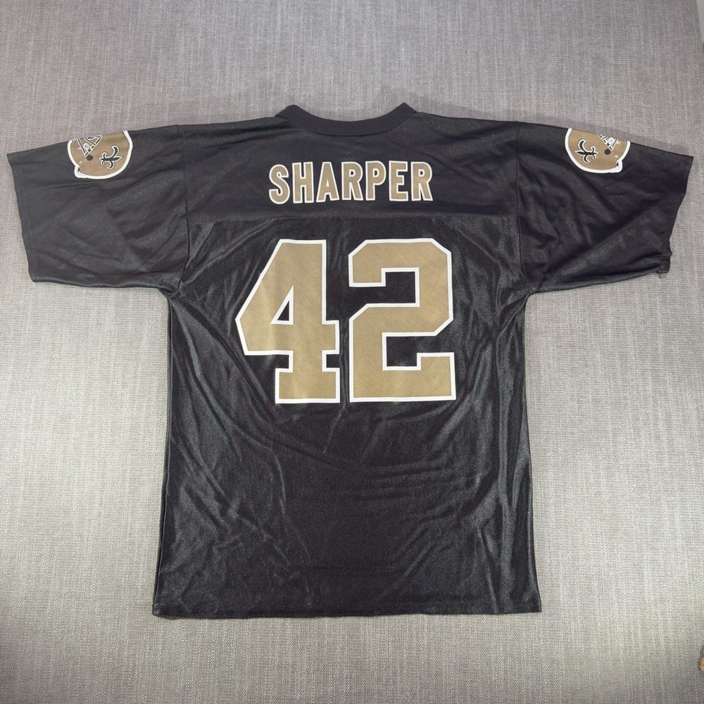 New Orleans Saints Jersey Mens Medium Black NFL Sharper 42 NFL Team Apparel